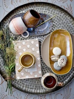 Bloomingville Paula Bord Bruin - Set Van 6 Stuks -Bestekwinkel bloomingville paula bord bruin set van 6 stuks 3