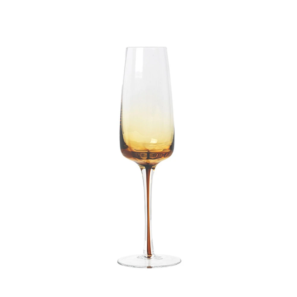 Broste Copenhagen Amber Champagne Glazen - Set Van 12 Stuks 1 Broste Copenhagen Amber Champagne Glazen - Set Van 12 Stuks