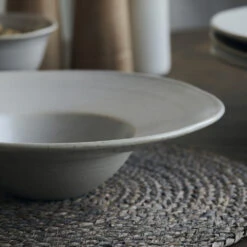 House Doctor Pion Pasta Borden Wit/grijs - Set Van 6 Stuks -Bestekwinkel house doctor pion pasta borden wit grijs set van 6 1