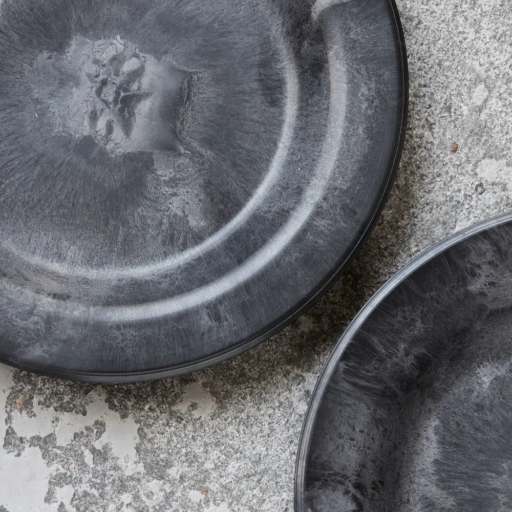 House Doctor Serveur Borden - Zwart DIA 18cm - Set Van 8 Stuks 3 House Doctor Serveur Borden - Zwart DIA 18cm - Set Van 8 Stuks - Afbeelding 3