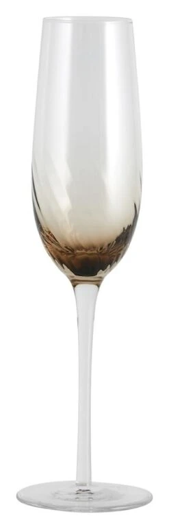 Nordal Garo Champagne Glazen Bruin - Set Van 8 Stuks