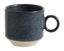 Nordal Grainy Espresso Mokken Donkerblauw -set Van 4 Stuks