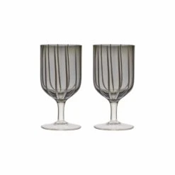 OYOY Mizu Wijnglazen Grijs Set Van 4 Stuks - L300547